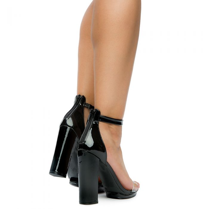 Women's Pace High Heels BLACK PAT