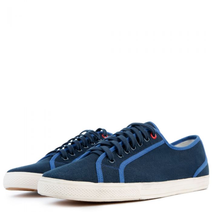 Breckon Low Canvas Sneakers Navy