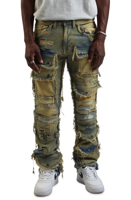 Quavious Cargo Jeans Blue Tint