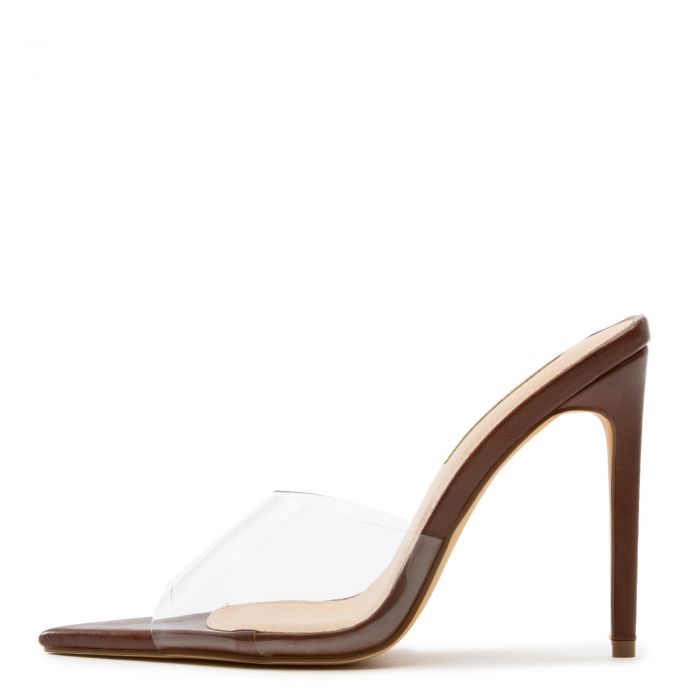 Laurent-3 Pointy Toe Heels Brown