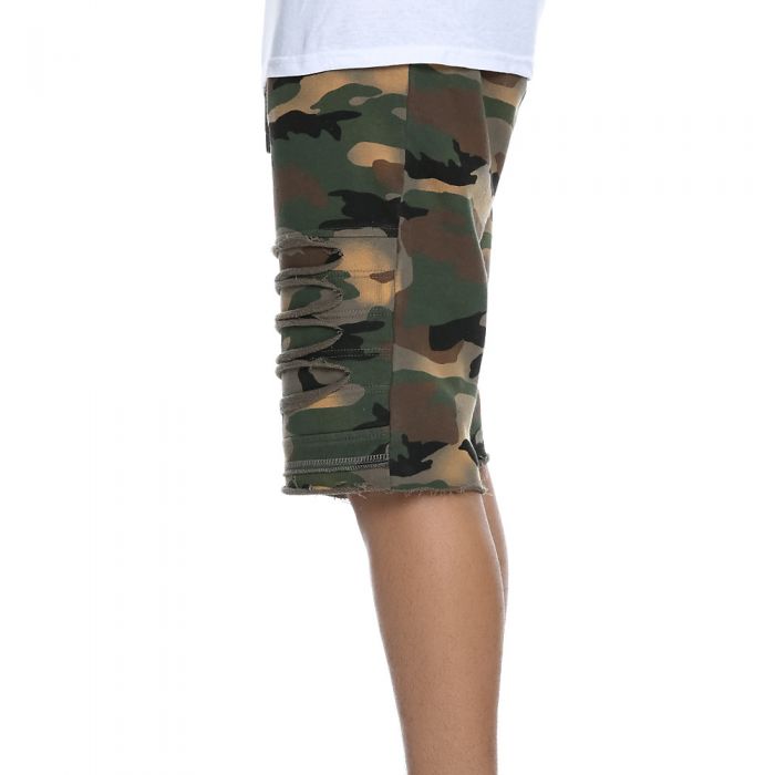 SMOKE RISE Men's Bleached Fleece Short JS7163CA Shiekh