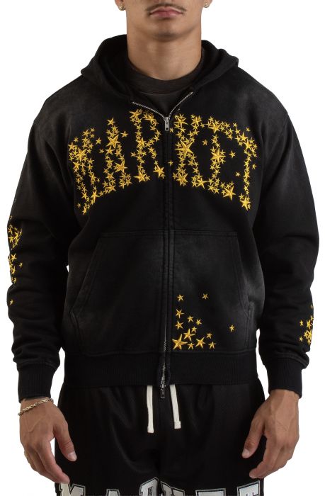 Galaxy Arc Zip Hoodie  Pirate Black
