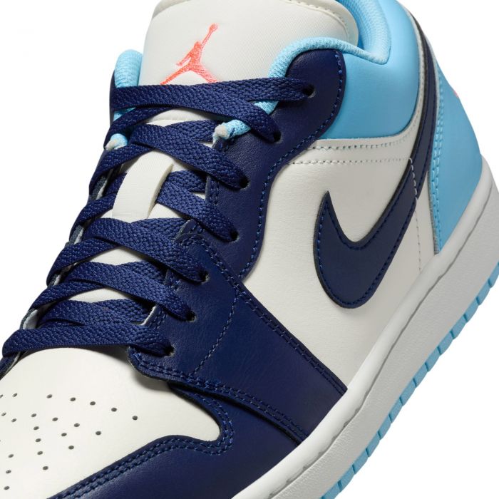 Air Jordan 1 Low Sail/Blue Void-Blue Chill-Hot Lava
