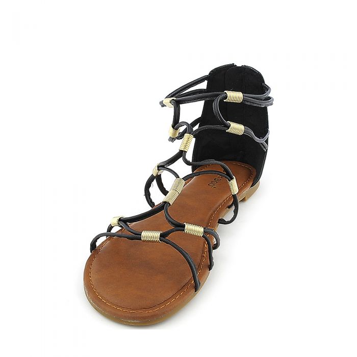 Fifi-01 Flat Sandal Black