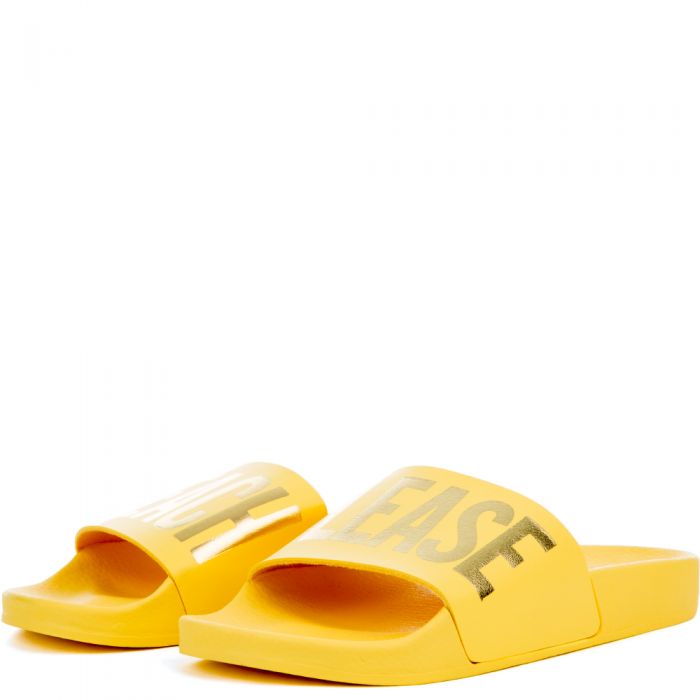 THEWHITEBRAND Beach Please Slides in Yellow BEACHPLEASE/YELLOW - Shiekh