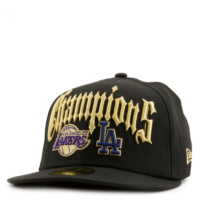 Los Angeles Hat New Era Purple & Blue 2020 Champions Lakers & Dodgers Fitted 