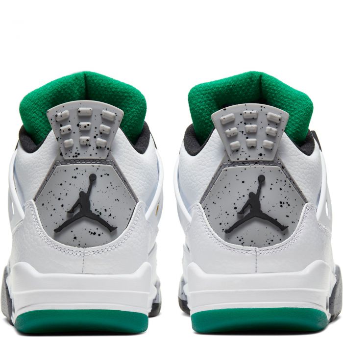Women's Air Jordan 4 Retro White/Black-University Red-Lucid Green