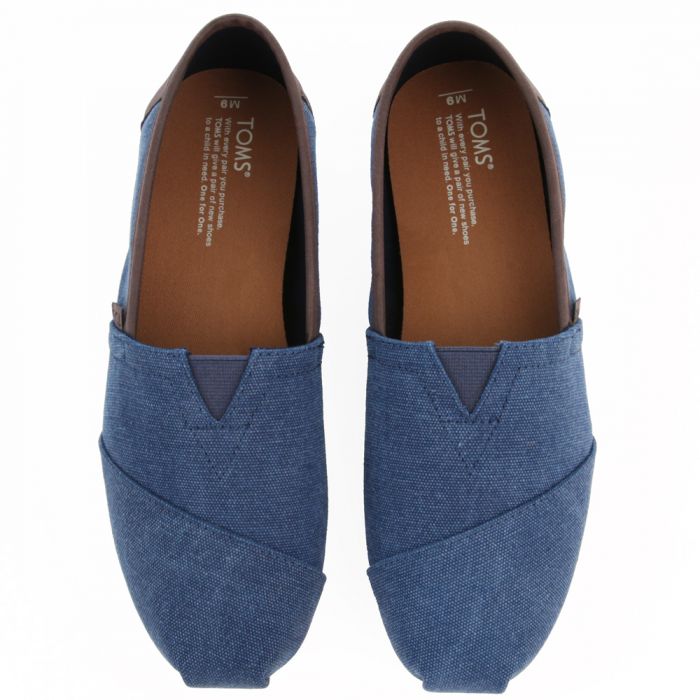 Toms for Men: Navy Washed Canvas/Trim Classic Navy
