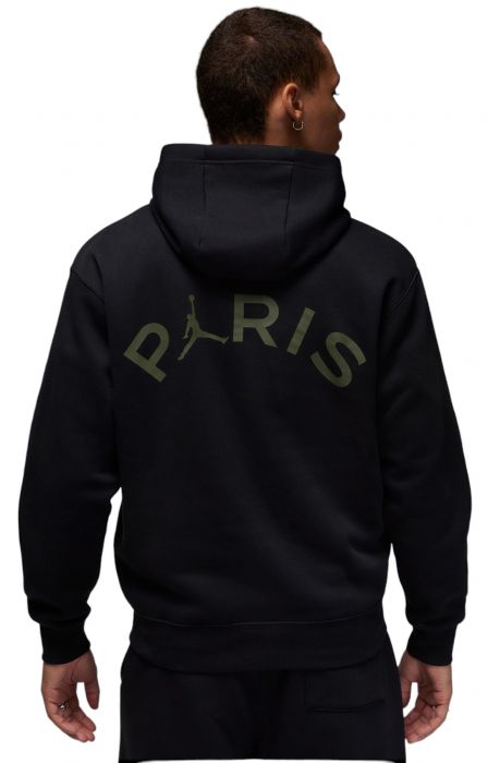 Paris Saint-Germain Fleece Pullover Hoodie Black