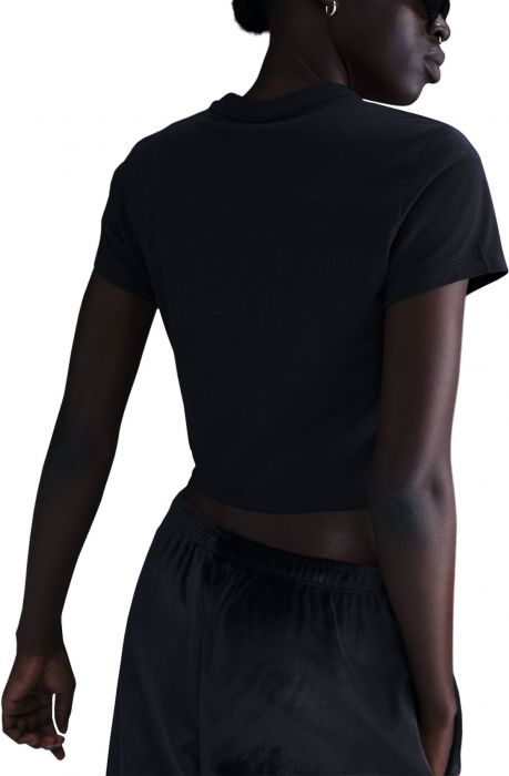 Chill Knit Cropped T-Shirt Black