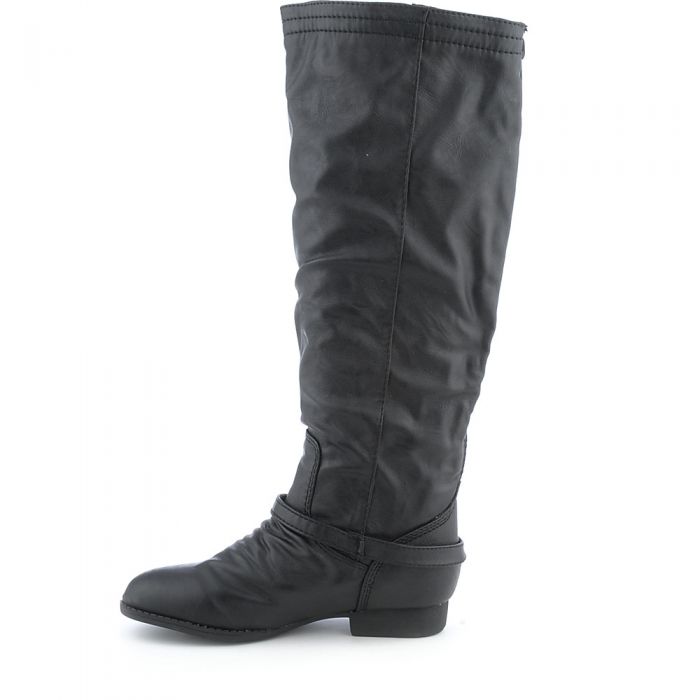 Nakia-S Low-Heel Mid-Calf Boot Black/Blue