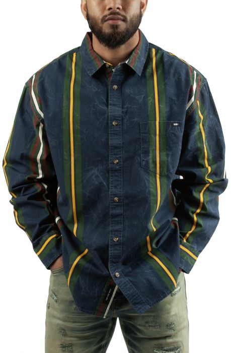 Kane Long Sleeve Shirt Dress Blues