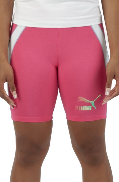 Classic Block Biker Shorts Glowing Pink-Puma White