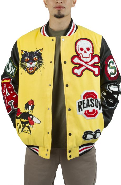 REASON Wildcat Varsity Jacket RSNFJ1-05YEL - Shiekh