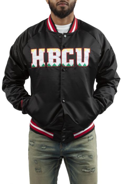 Branded Lightweight Satin Jacket  Black