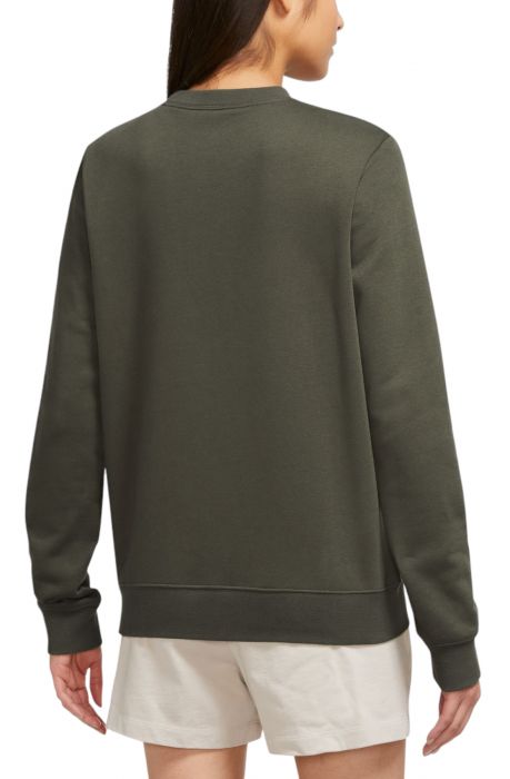 nike club crew sweatshirt khaki