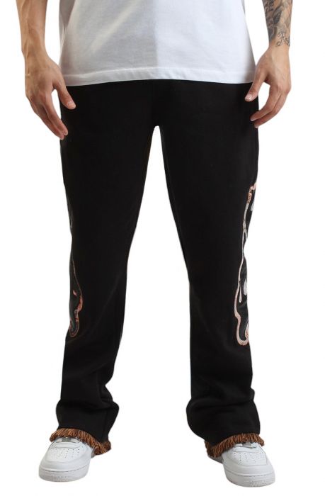 Flame Thrower Fleece Sweatpant Black