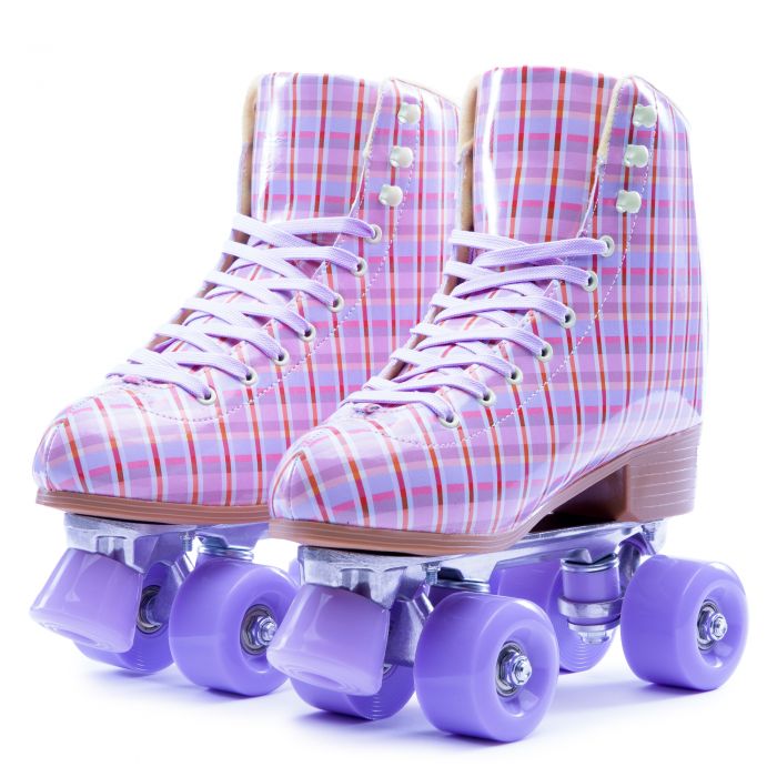Archie-61 Lace-Up Roller Skates Plaid