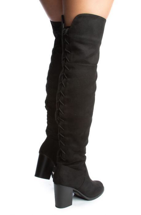 Aspire-S Over The Knee High Heel Boot Black Isu