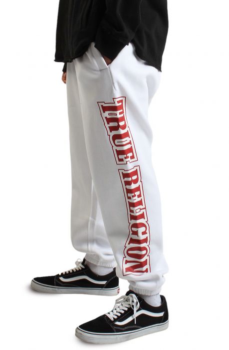 Exaggerated Icon Jogger White