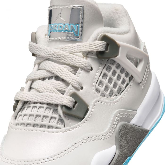 Toddler Jordan 4 Retro Blue Chill Photon Dust/Blue Chill-Flat Pewter-White