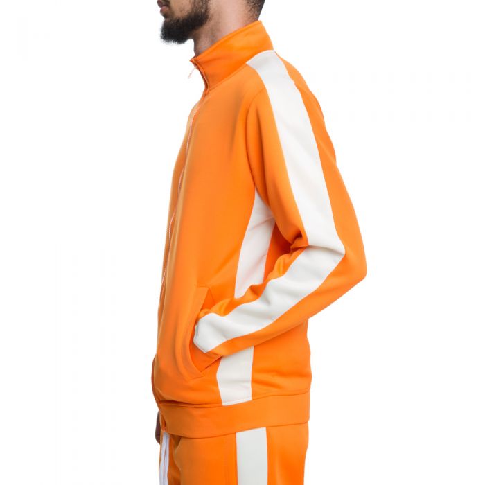 TRACK JACKET  ORANGE/CREAM,