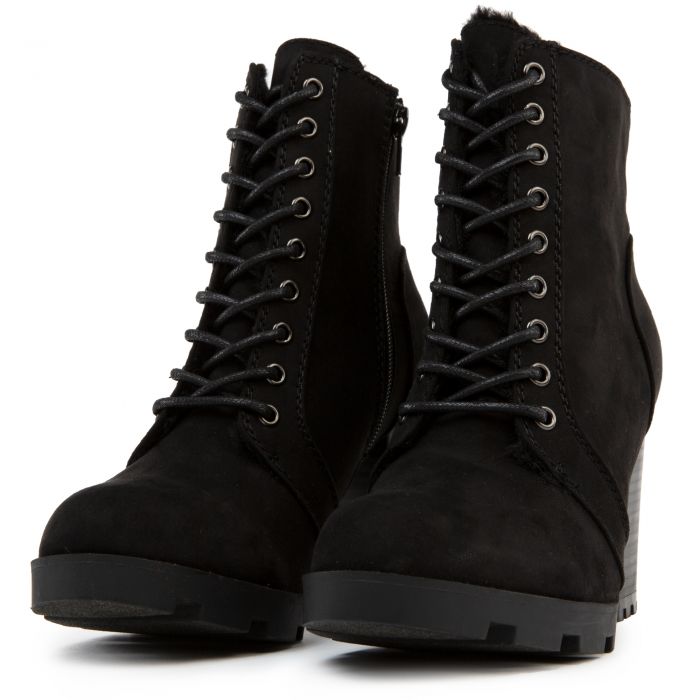 Pilate-05 Ankle Heel Booties Black