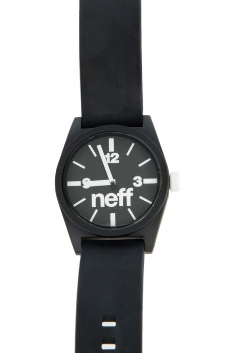 The Neff Daily Silicone Watch in Black Black