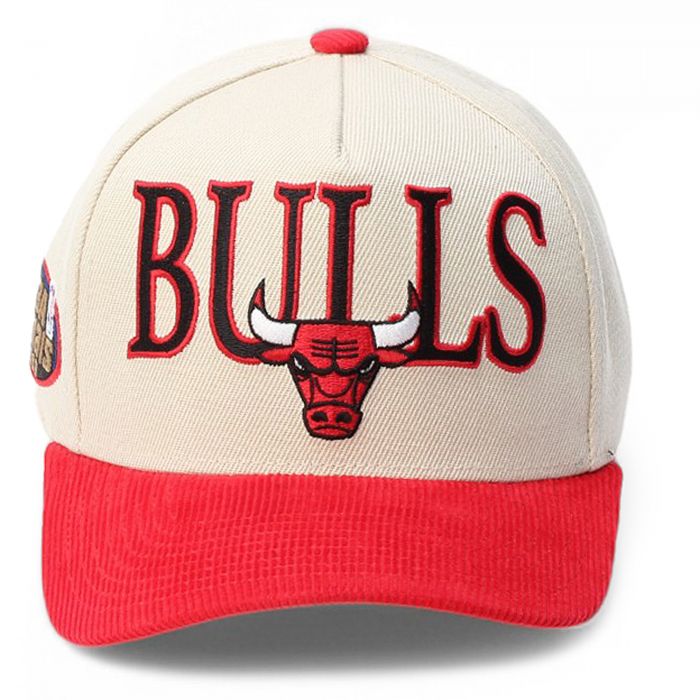 NBA Chicago Bulls Snapback  OFF WHITE/RED