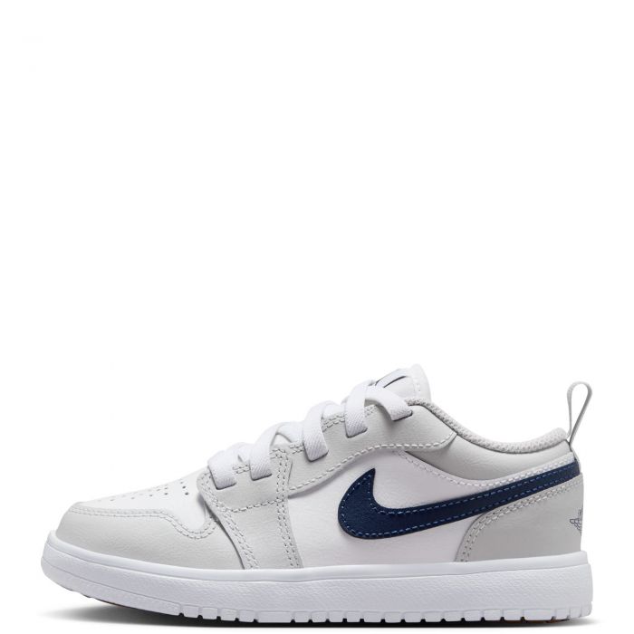 Pre-School Jordan 1 Low Alt White/Midnight Navy-Neutral Grey