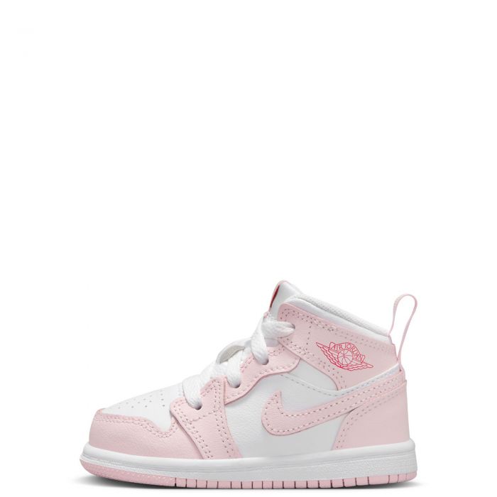 Toddler Jordan 1 Mid White/Pink Foam