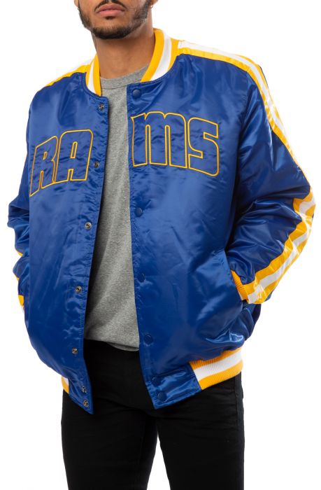 Los Angeles Rams Varsity Satin Jacket Blue/Gold/White