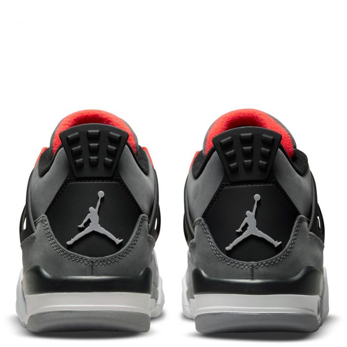 (GS) Air Jordan 4 Retro Dark Grey/Infrared 23-Black-Cement Grey