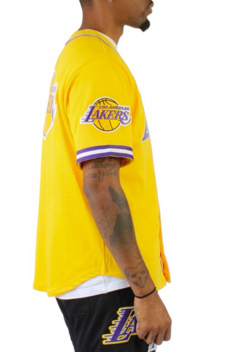 Lakers Baseball Jersey  Yellow