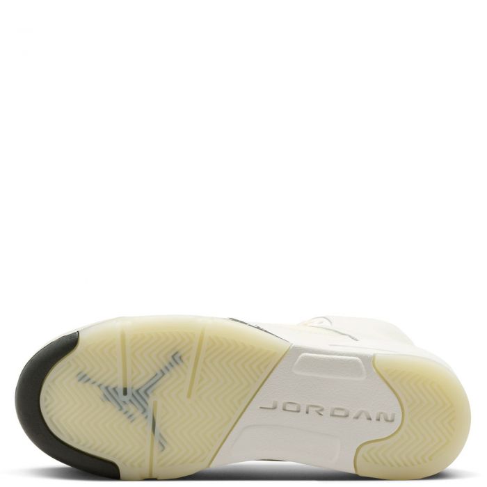 Grade School Air Jordan 5 Retro Sail/Black-Lt Orewood Brn-Coconut Milk