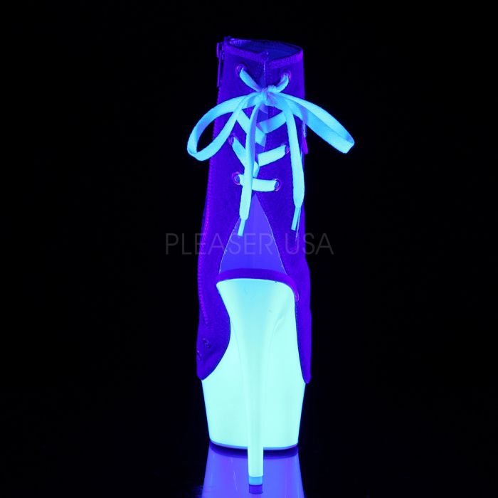 DELIGHT-1018SK Denim Blue Canvas/Neon White