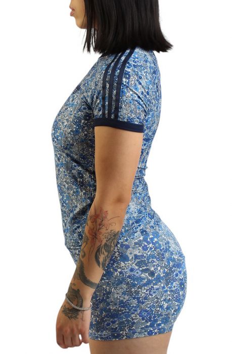 Adidas Originals x Liberty London Tonal Cali T-Shirt  Multicolor / Chalk White / Ambient Sky / Night Indigo