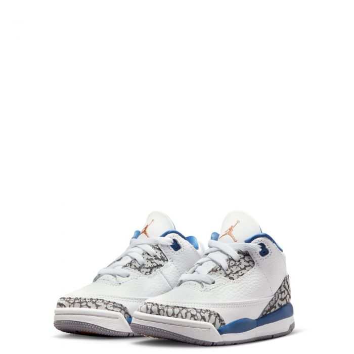 Toddler Jordan 3 Retro White/Metallic Copper-True Blue