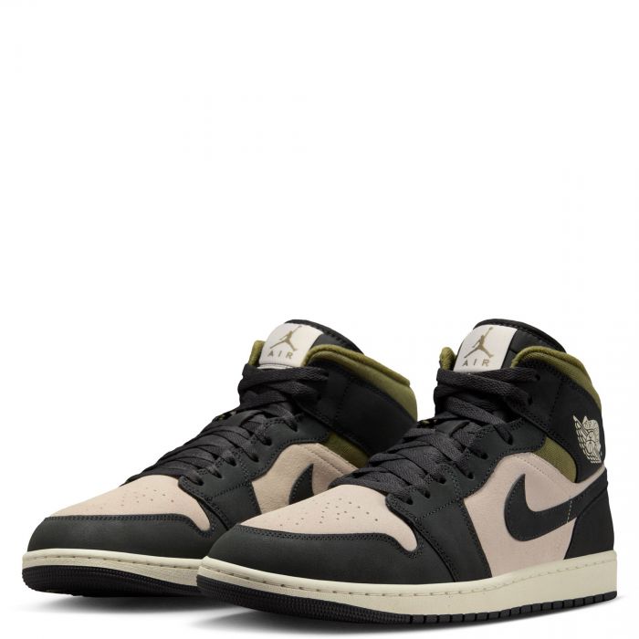 Air Jordan 1 Mid SE Lt Orewood Brn/Off Noir-Medium Olive