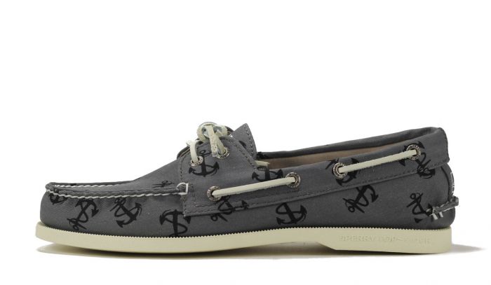 Sperry TopSider for Men: AO Tattoo Canvas Grey Boat Shoe Grey