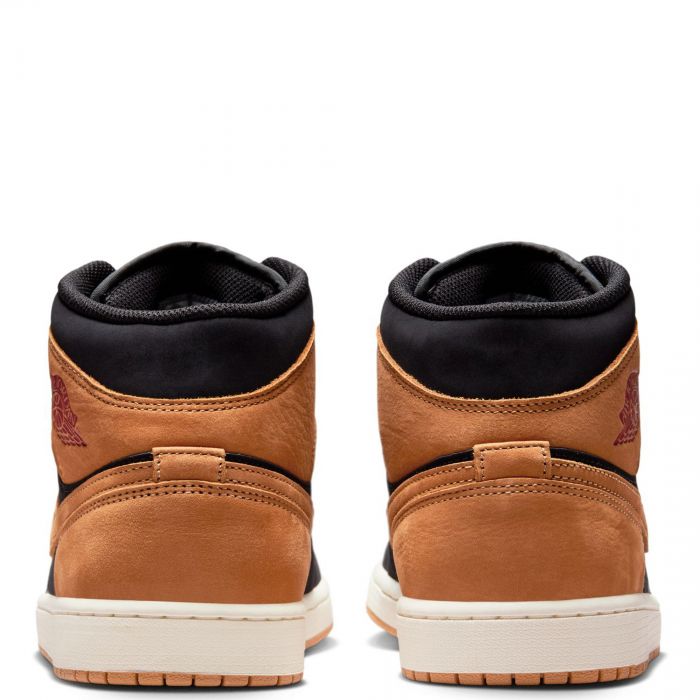 Air Jordan 1 Mid SE Black/Flax-Varsity Red-Sail