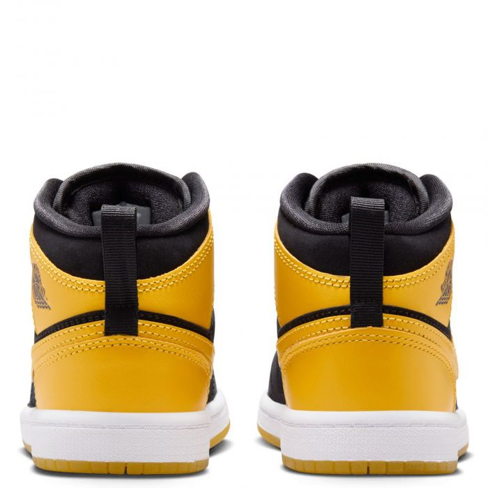 Pre-School Jordan 1 Mid SE BLACK/VARSITY MAIZE-WHITE
