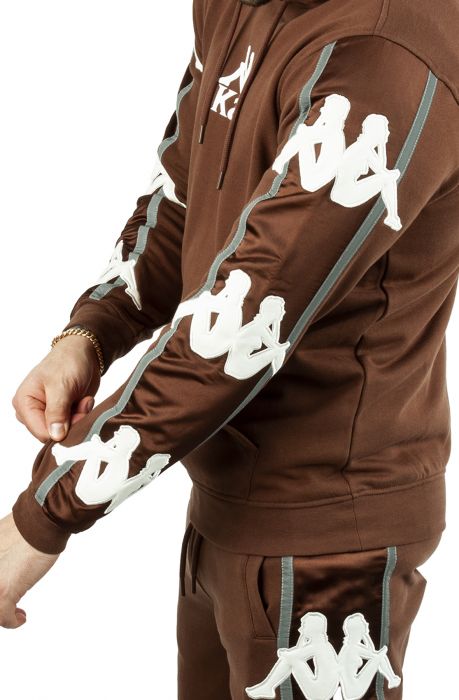 Authentic Hall Hoodie Brown-White3Mreflective-Brown Dk