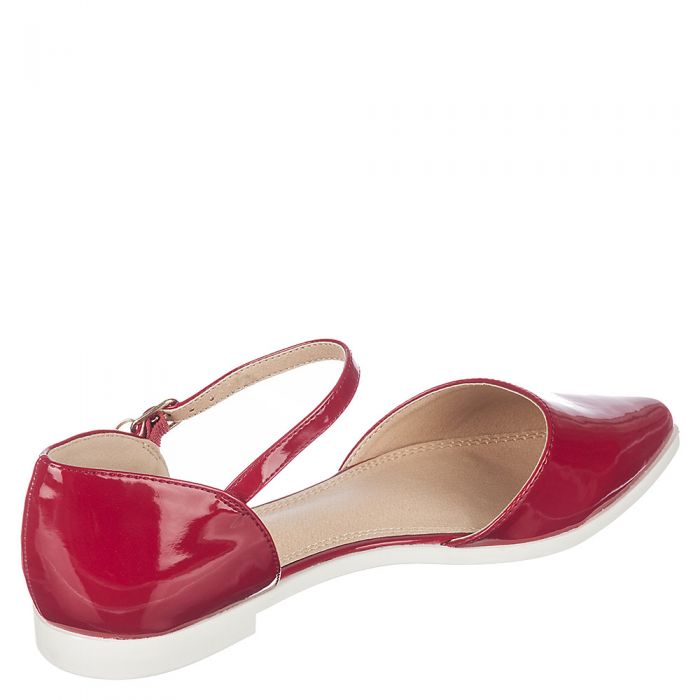 Low Heel Dress Shoe Julique-1 Red/White