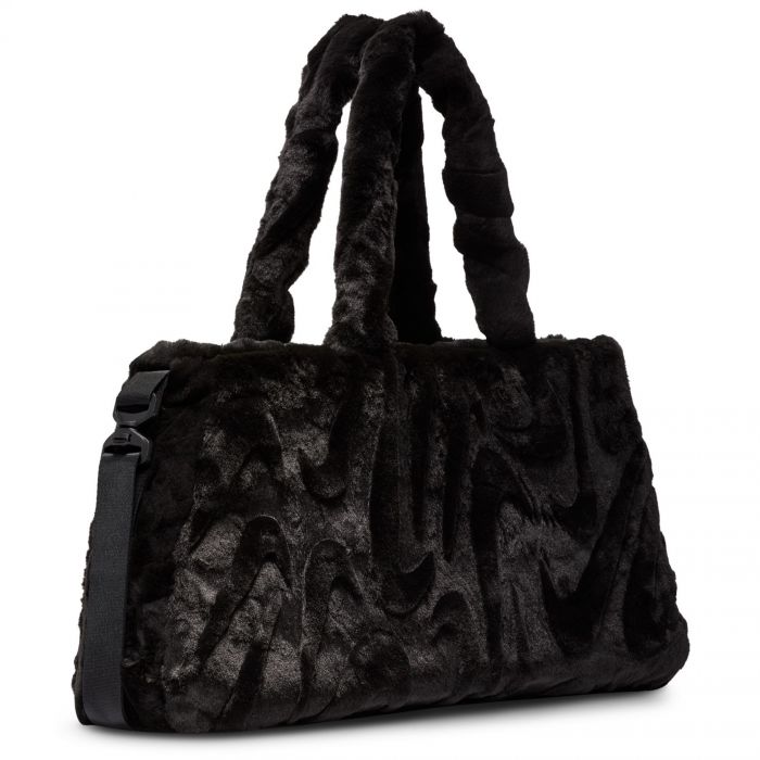 Faux Fur Tote (10L) Black