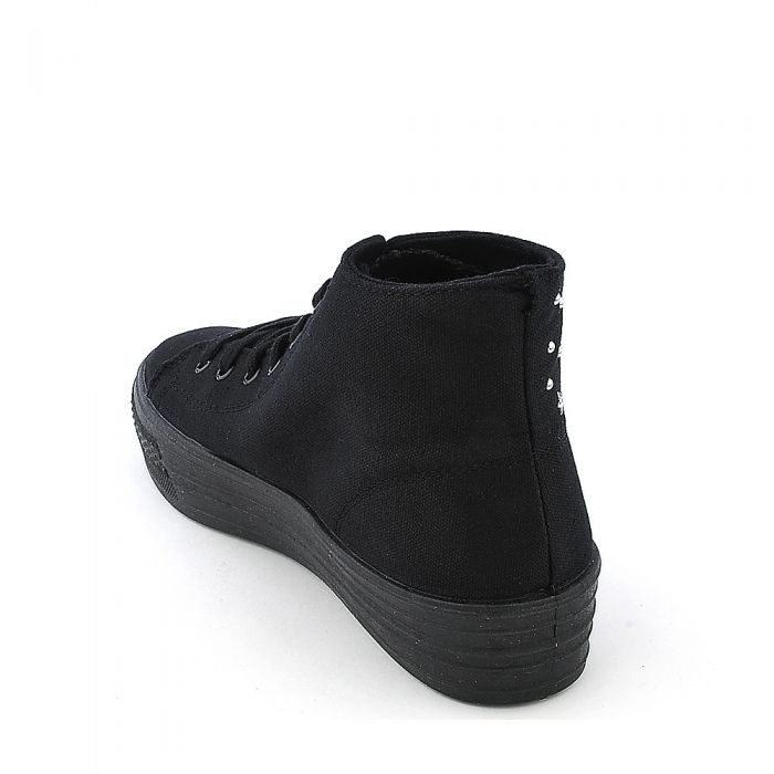Studded Platform Sneaker Black
