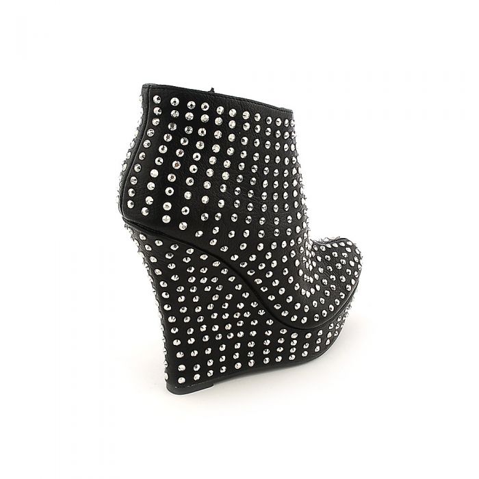Studded Platform Dress Shoe 011 Black/Silver Black/Silver