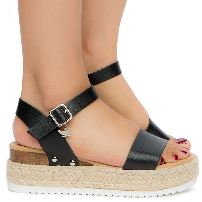 Women's Platform Sandal BLACK PU