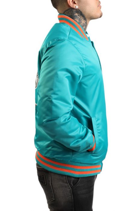 NFL Miami Dolphins Varsity Jacket  Turquoise