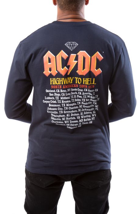 Highway To Hell Long Sleeve Tee Navy